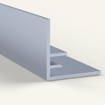 Profil L &quot;F&quot; 25x25 x4000mm avec rainure horizontal